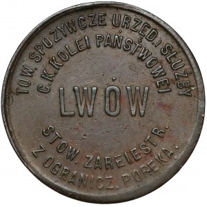 Lwów, Kolej Państwowa, 1 korona - brąz
