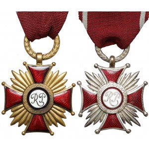 Krzyż Zasługi - złoty i srebrny - zestaw 2 szt.