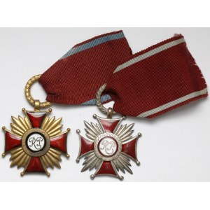 Krzyż Zasługi - złoty i srebrny - zestaw 2 szt.