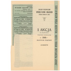 Zakłady Przemysłowe Wyrobu Filców i Wojłoków, 500 zł 1938