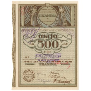 TKANINA Sp. Akc. Handlu Towarami Włóknistemi, Em.1, 500 mkp