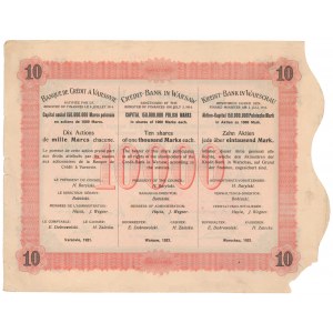 Bank Kredytowy w Warszawie, Em.6, 10x 1.000 mkp