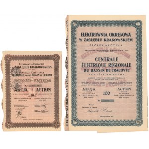 Elektrownia Okręgowa w Zagłębiu Krakowskiem, 50 i 100 zł 1935 (2szt)