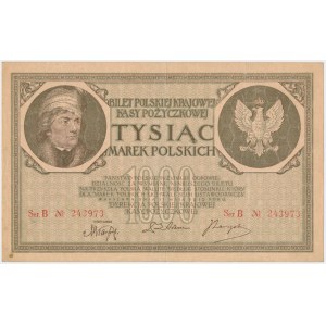 1.000 mkp 05.1919 - Ser.B - dwukrotnie oznaczona