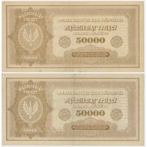 50.000 mkp 1922 - M i N (2szt)