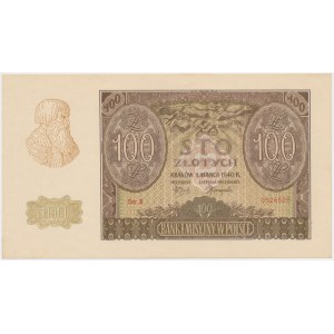 100 złotych 1940 - Ser.B - Falsyfikat ZWZ