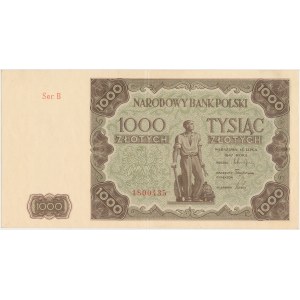 1.000 złotych 1947 - Ser.B - duża litera