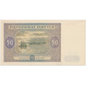 50 złotych 1946 - M - duża litera