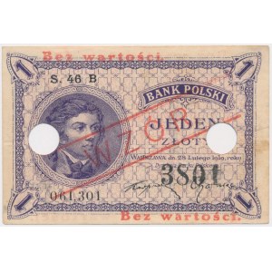 1 złoty 1919 - WZÓR - S.46 B