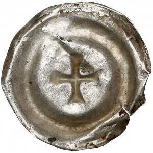 Brakteat - Krzyż grecki - Pomorze Gdańskie (2 poł. XIII w.)