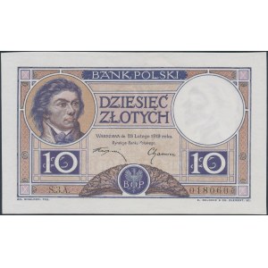 10 złotych 1919 - S.3.A. - fioletowa klauzula