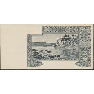 Londyn, 100 złotych 1939 - druk próbny rewersu - lustrzane odbicie - ex. Dąbrowski