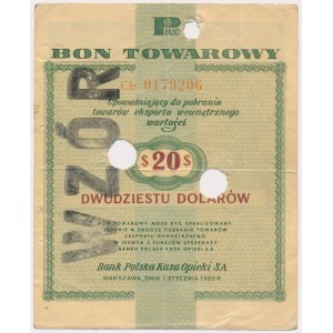 PEWEX 20 dolarów 1960 - WZÓR - numeracja bieżąca