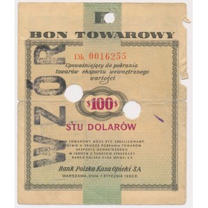 PEWEX 100 dolarów 1960 - WZÓR - numeracja bieżąca