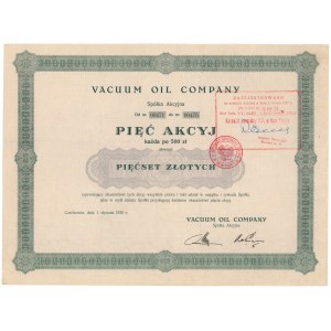 VACUUM OIL COMPANY, 5x 500 zł 1930
