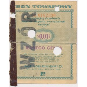 PEWEX 1 cent 1960 - WZÓR - numeracja bieżąca