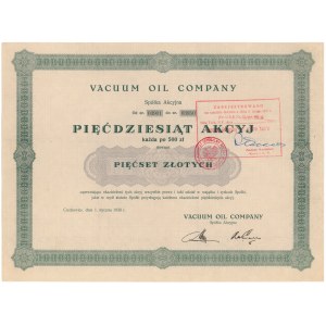 VACUUM OIL COMPANY, 50x 500 zł 1930