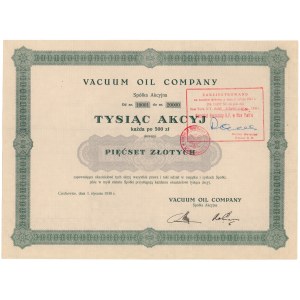 VACUUM OIL COMPANY, 1.000x 500 zł 1930
