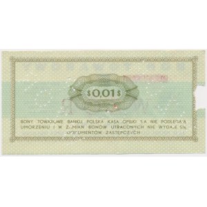 PEWEX 1 cent 1969 - WZÓR - zadrukowana numeracja bieżąca
