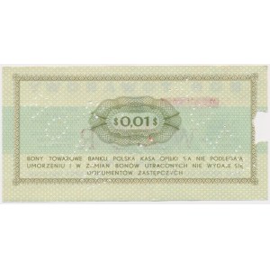 PEWEX 1 cent 1969 - WZÓR - zadrukowana numeracja bieżąca