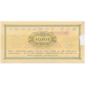 PEWEX 10 centów 1969 - WZÓR - zadrukowana numeracja bieżąca