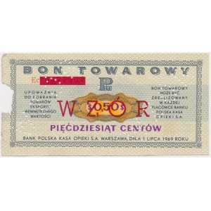 PEWEX 50 centów 1969 - WZÓR - zadrukowana numeracja bieżąca