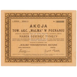 WALMA Tow. Akc. w Poznaniu, Em.1, 10.000 mkp 1923