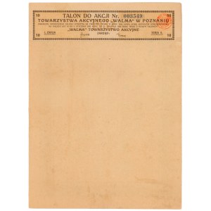 WALMA Tow. Akc. w Poznaniu, Em.1, 10.000 mkp 1923