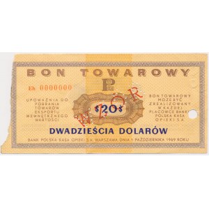 PEWEX 20 dolarów 1969 - WZÓR - Eh 0000000
