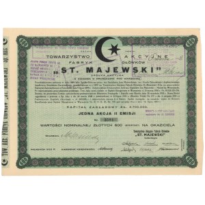 ST. MAJEWSKI Tow. Akc. Fabryk Ołówków, Em.2, 600 zł 1933