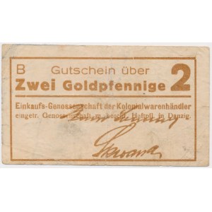 Gdańsk, Einkaufs-Genossenschaft, 2 Goldpfennige - B