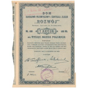 ROZWÓJ Dom Handlowo-Przemysłowy i Centrala Zleceń, 1.000 mk 1921