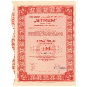 STREM Tow. Zakładów Chemicznych, 100 zł 1937