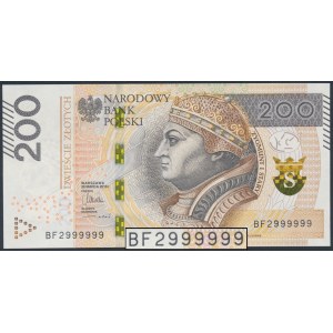 200 złotych 2015 - BF 2999999