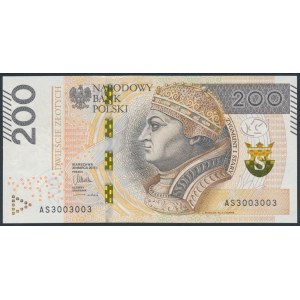 200 złotych 2015 - AS 3003003