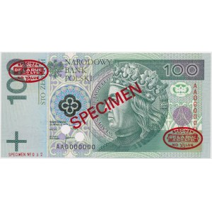 100 złotych 1994 - SPECIMEN / AKCEPT De La Rue
