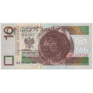 BŁĘDNODRUK 10 złotych 1994 - usterka druku stalorytniczego