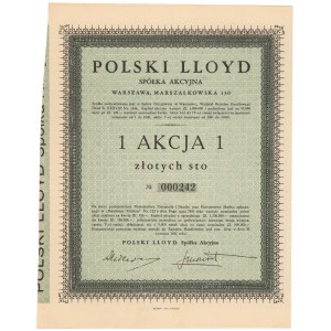 POLSKI LLOYD Sp. Akc., Em.1-4, 100 zł 1931