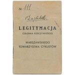 Warszawskie Towarzystwo Cyklistów - imienny komplet odznak i dokumentów