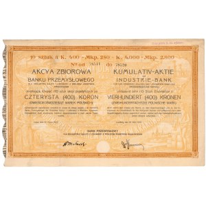 Bank Przemysł. dla Król. Galicyi i Lodomeryi, 10x 400 kr 1919
