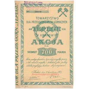 TEPEGE Tow. dla Przedsiębiorstw Górniczych, 700 mkp 1921