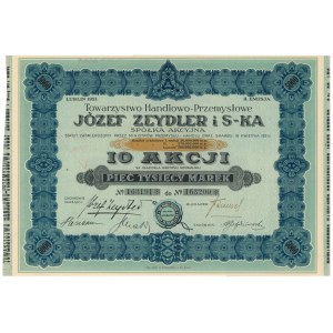 JÓZEF ZEYDLER i S-KA Tow. Handlowo-Przemysłowe, Em.2, 10x 500 mkp 1921