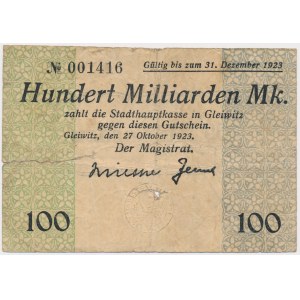 Gleiwitz (Gliwice), 100 mld mk 1923