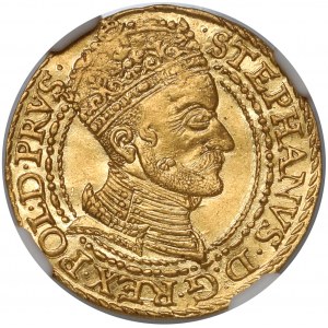 Stefan Batory, Dukat Gdańsk 1583 - lwy z profilu - PIĘKNY