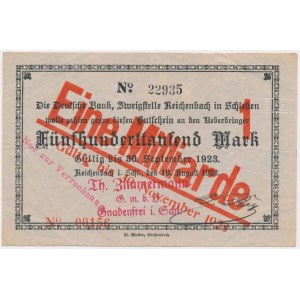 Gnadenfrei, Th. Zimmermann G.m.b.H., 1 mld mk 1923 - emisja nienotowana