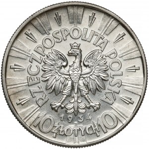 Piłsudski 10 złotych 1934 - urzędowy