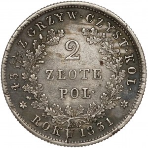 Powstanie Listopadowe, 2 złote 1831 KG