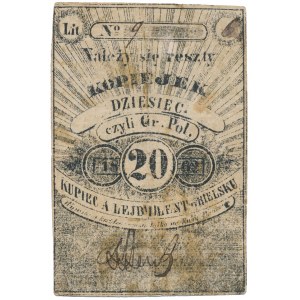 Bielsk, A. Lejb Lent, 10 kopiejek = 20 groszy 1862