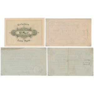 Carlshof (Karłuszowiec), 10, 50 i 2x 100 mk 1921 perforacja ENTWERTET (4szt)