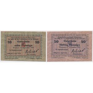 Chorzow (Chorzów), 10 i 50 pfg 1917 (2szt)